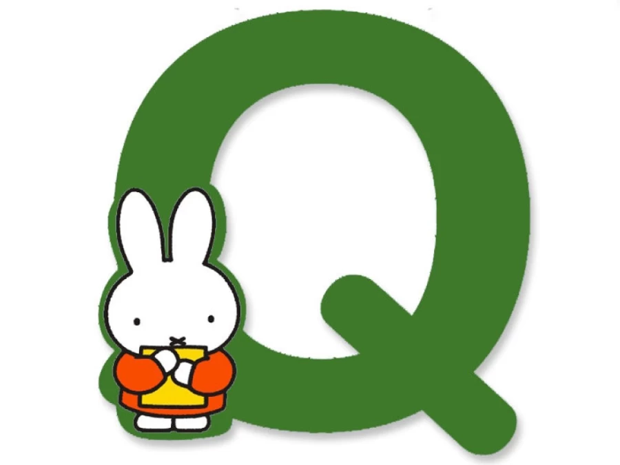 MIFFY Wooden Letter Q (Green) - A to Z Alphabet Decor, Nursery Room Art, Kids Educational Gift