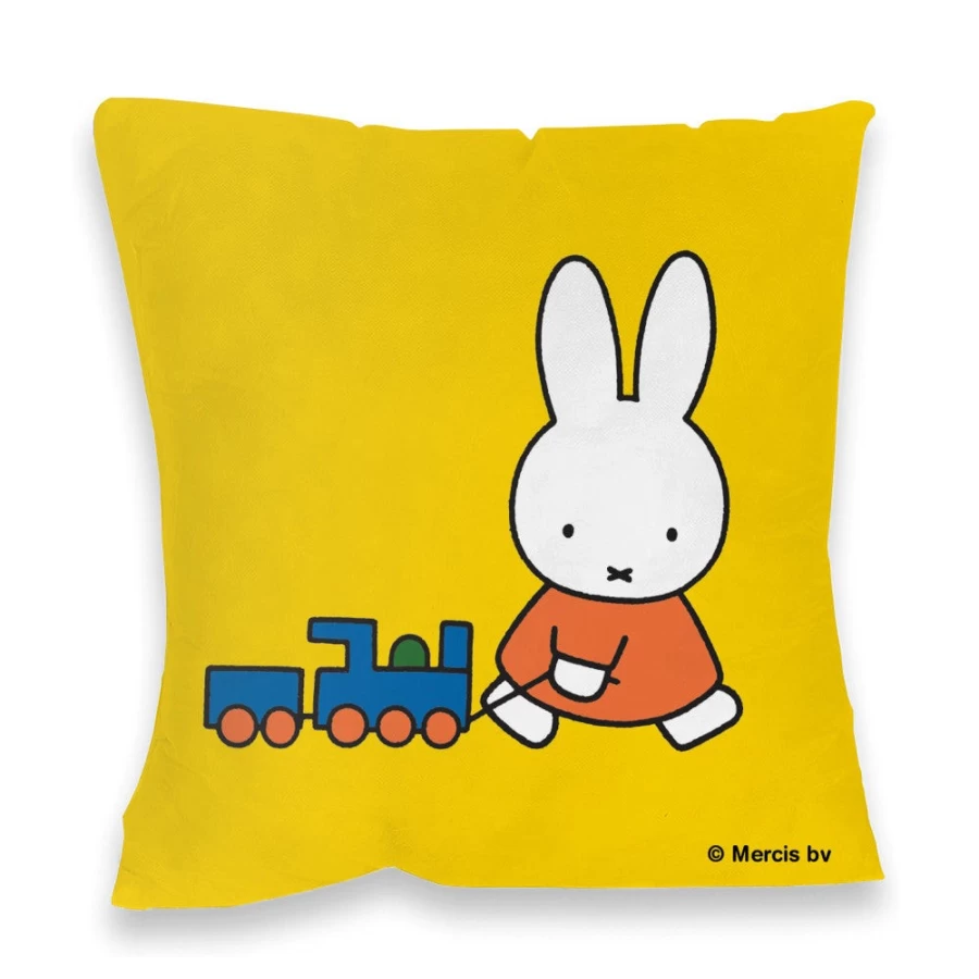 MIFFY Plush Toy Train Cushion - Soft Pulling Train Design for Kids and Decor