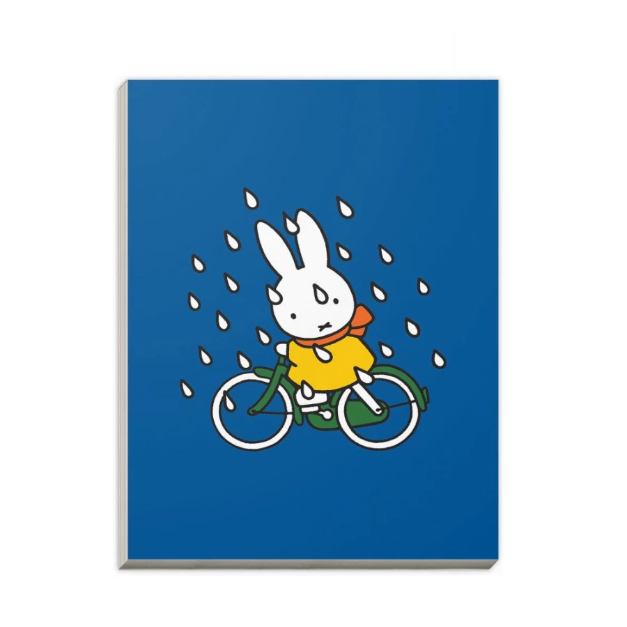 MIFFY A6 Notepad - Miffy On Her Bike In The Rain Design