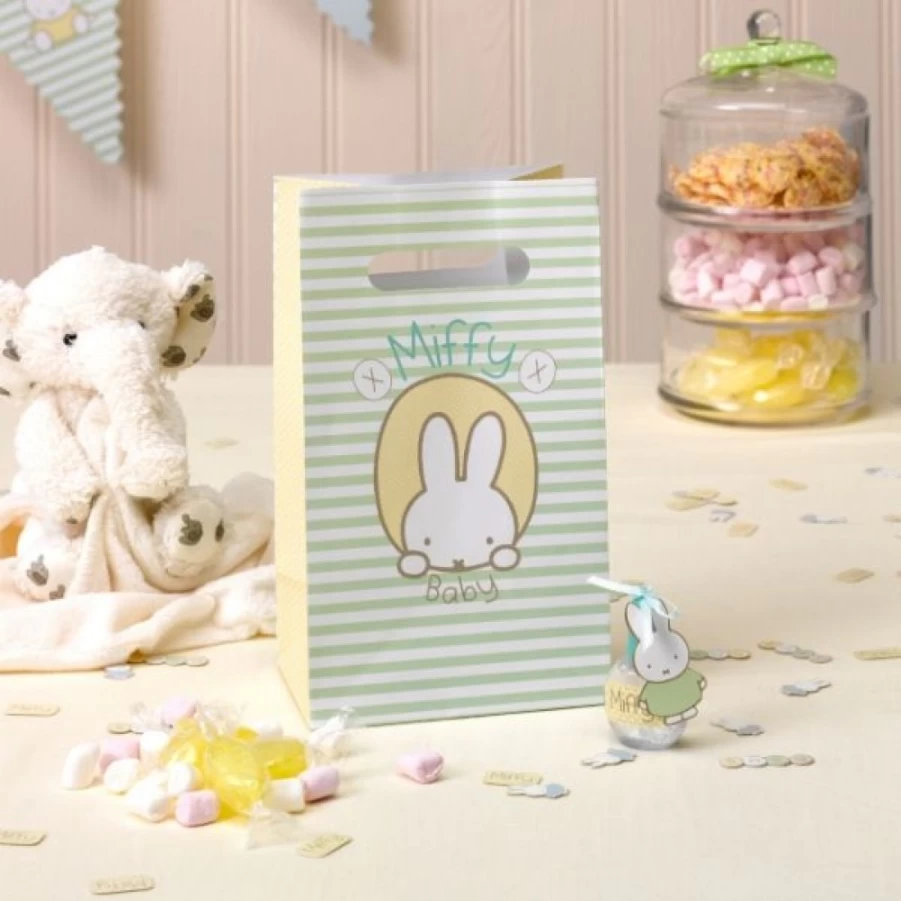 Miffy Themed Party Favor Bags - Set of 5 Adorable Baby Shower Gift Bags by MIFFY