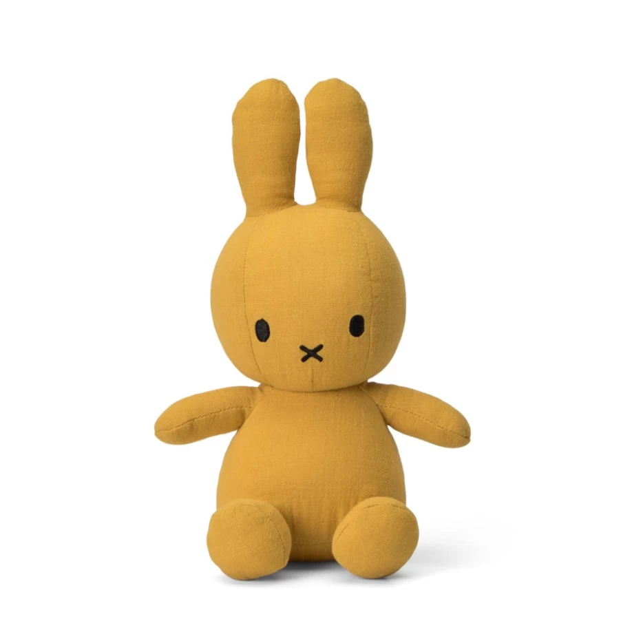MIFFY Official Yellow Mousseline Plush Toy - Soft Bunny Stuffed Animal Collectible