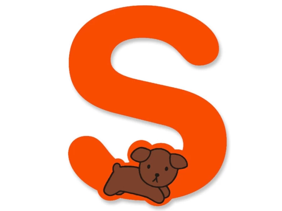 MIFFY Wooden Letter S (Orange) - A to Z Alphabet Decor by MIFFY