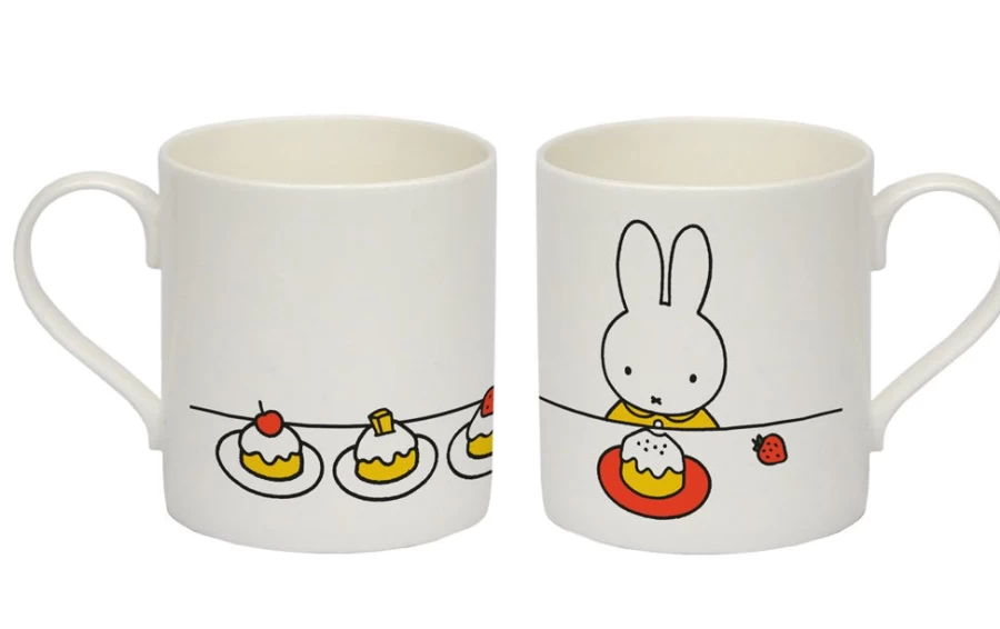 MIFFY Bone China Mug with Cakes Design - Premium Collectible Tea Cup