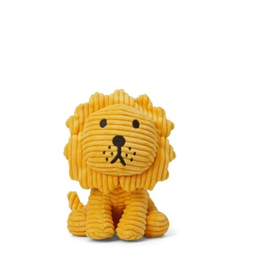 MIFFY Lion Plush Toy - Yellow Corduroy Stuffed Animal - 17 cm (7 inches) Cuddly Collectible