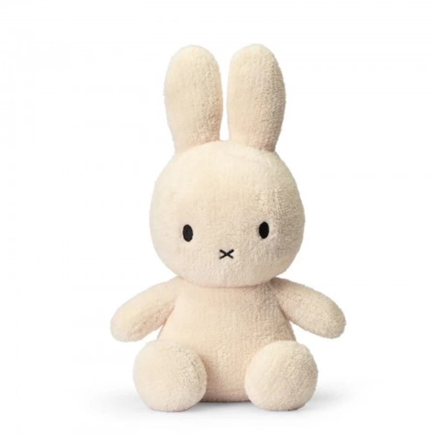 MIFFY Large White Terry Plush Toy - Soft Bunny Stuffed Animal for Kids and Collectors
