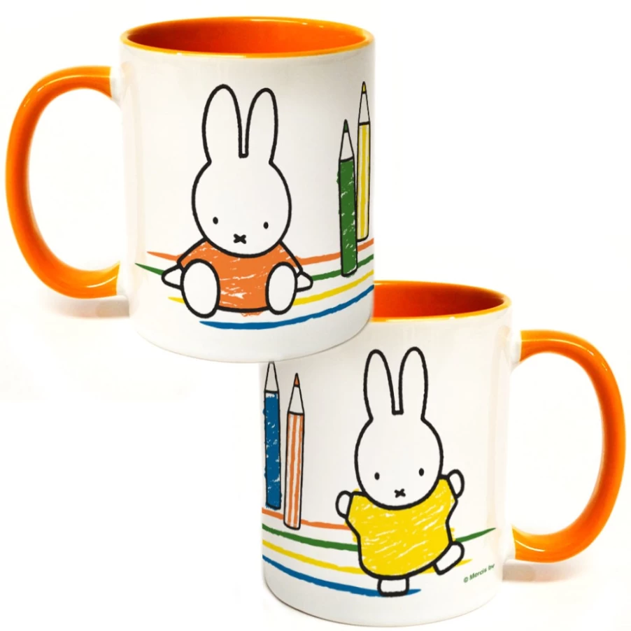 MIFFY Coloured Pencil Insert Mug - Premium Coloring Design Ceramic Cup