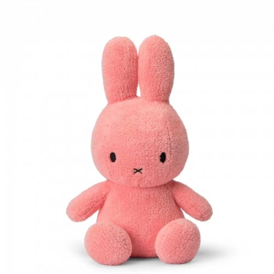 MIFFY Large Pink Terry Plush Toy - Soft Stuffed Animal Bunny for Kids Gift