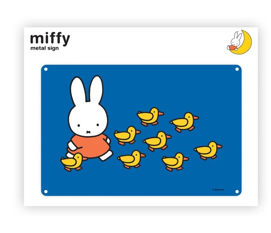 "MIFFY Retro Ducks Metal Wall Art Sign - Vintage Decor for Home & Office"