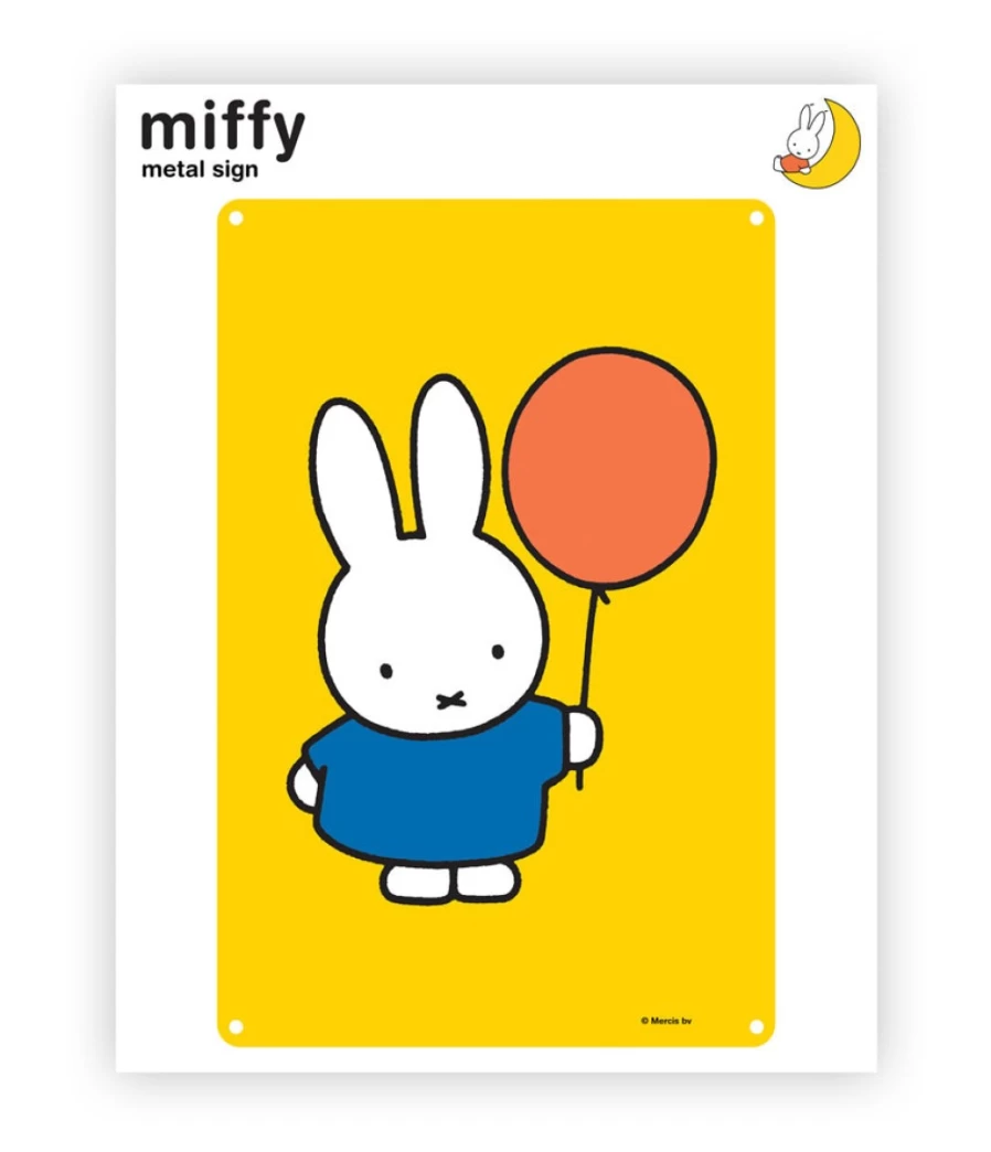 "MIFFY Vintage Balloon Metal Wall Sign - Decorative Tin Plaque for Home & Nursery Decor"