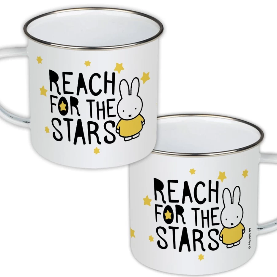MIFFY Starry Sky Design Enamel Mug - Collectible MIFFY Themed Coffee Cup